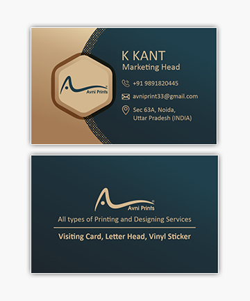 Avni Prints Customized both side printed Visiting Card