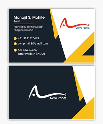 Avni Prints Customized Visiting Card-both-side-printed-f