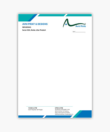 Avni Prints Customized Letter Head Bond Sheet